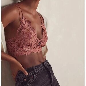Free People One Lace Bralette in Dusty Rose